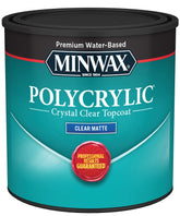 Minwax Polycrylic 222224444 Protective Finish, Matte, Liquid, 0.5 pt